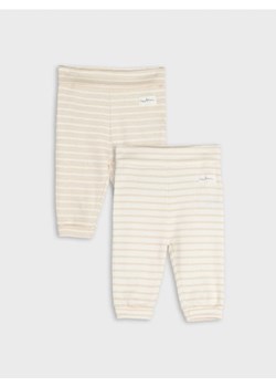 Sinsay - Spodnie dresowe 2 pack - beżowy ze sklepu Sinsay w kategorii Spodnie i półśpiochy - zdjęcie 169293152