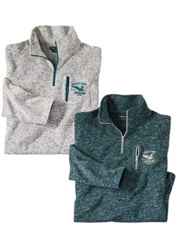 Zestaw 2 melanżowych bluz z moltonu Colorado ze sklepu Atlas For Men w kategorii Bluzy męskie - zdjęcie 169294370