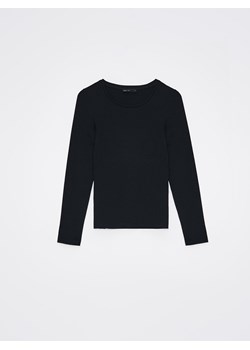 Mohito - Czarna bluzka z długim rękawem - czarny ze sklepu Mohito w kategorii Bluzki damskie - zdjęcie 169312883