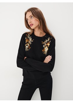 Mohito - Czarny sweter z cekinami - czarny ze sklepu Mohito w kategorii Swetry damskie - zdjęcie 169313153