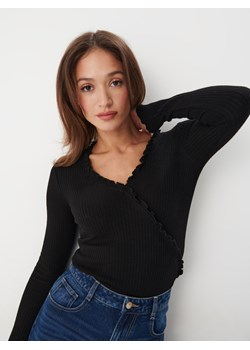 Mohito - Prążkowana bluzka - czarny ze sklepu Mohito w kategorii Bluzki damskie - zdjęcie 169314474
