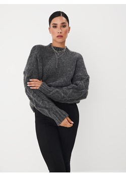 Mohito - Szary sweter z ozdobnym splotem - szary ze sklepu Mohito w kategorii Swetry damskie - zdjęcie 169314683