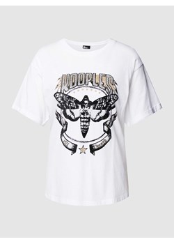 T-shirt z nadrukiem z logo ze sklepu Peek&Cloppenburg  w kategorii Bluzki damskie - zdjęcie 169318083