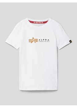 T-shirt z nadrukiem z logo model ‘Label’ ze sklepu Peek&Cloppenburg  w kategorii T-shirty chłopięce - zdjęcie 169318363
