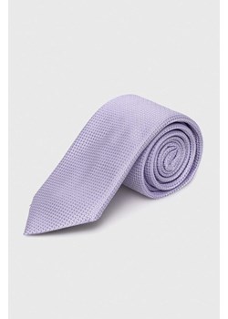BOSS krawat jedwabny kolor fioletowy ze sklepu ANSWEAR.com w kategorii Krawaty - zdjęcie 169318662