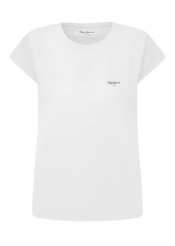 t-shirt damski pepe jeans pl505853 biały ze sklepu Royal Shop w kategorii Bluzki damskie - zdjęcie 169321864