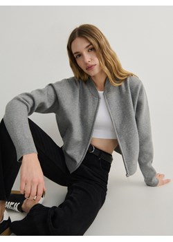 Reserved - Rozpinany sweter - jasnoszary ze sklepu Reserved w kategorii Swetry damskie - zdjęcie 169322310