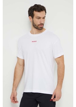 HUGO t-shirt lounge kolor biały z nadrukiem 50518646 ze sklepu ANSWEAR.com w kategorii T-shirty męskie - zdjęcie 169325050