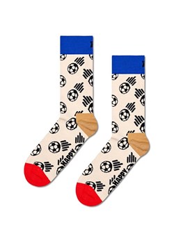 Happy Socks skarpetki Football Sock kolor beżowy ze sklepu ANSWEAR.com w kategorii Skarpetki męskie - zdjęcie 169325391