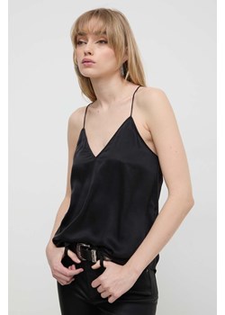 IRO bluzka jedwabna kolor czarny gładka ze sklepu ANSWEAR.com w kategorii Bluzki damskie - zdjęcie 169326030