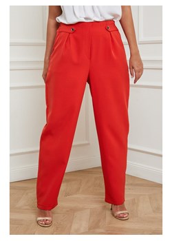 Plus Size Company Spodnie w kolorze czerwonym ze sklepu Limango Polska w kategorii Spodnie damskie - zdjęcie 169327110