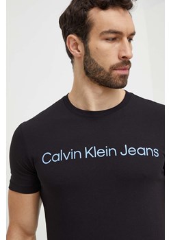 Calvin Klein Jeans t-shirt bawełniany kolor czarny z nadrukiem ze sklepu ANSWEAR.com w kategorii T-shirty męskie - zdjęcie 169328660