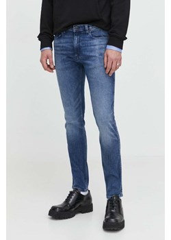 HUGO jeansy 734 męskie kolor niebieski ze sklepu ANSWEAR.com w kategorii Jeansy męskie - zdjęcie 169328991