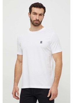Tommy Hilfiger t-shirt bawełniany męski kolor biały z aplikacją MW0MW33987 ze sklepu ANSWEAR.com w kategorii T-shirty męskie - zdjęcie 169329183