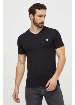 Guess t-shirt bawełniany męski kolor czarny z nadrukiem M2YI37 I3Z14 ze sklepu ANSWEAR.com w kategorii T-shirty męskie - zdjęcie 169329262