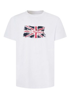 t-shirt męski pepe jeans pm509384 biały ze sklepu Royal Shop w kategorii Bluzki damskie - zdjęcie 169330341