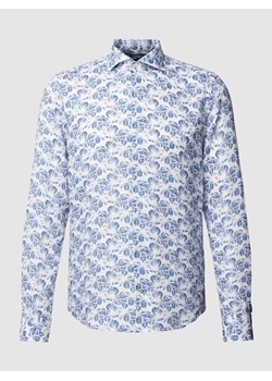 Koszula biznesowa o kroju slim fit ze wzorem na całej powierzchni ze sklepu Peek&Cloppenburg  w kategorii Koszule męskie - zdjęcie 169330621