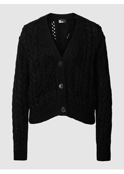 Kurtka z dzianiny z ażurowym wzorem ze sklepu Peek&Cloppenburg  w kategorii Swetry damskie - zdjęcie 169330624