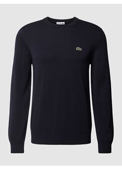 Sweter z dzianiny z wyhaftowanym logo ze sklepu Peek&Cloppenburg  w kategorii Swetry męskie - zdjęcie 169330921