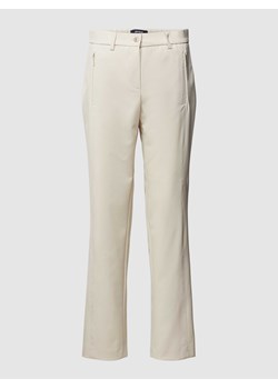 Spodnie materiałowe z kieszeniami zapinanymi na zamek błyskawiczny ze sklepu Peek&Cloppenburg  w kategorii Spodnie damskie - zdjęcie 169331140