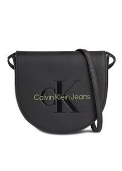 Calvin Klein Jeans Torebka Sculpted Mini Saddle Bag K60K611966 Czarny ze sklepu MODIVO w kategorii Listonoszki - zdjęcie 169340222