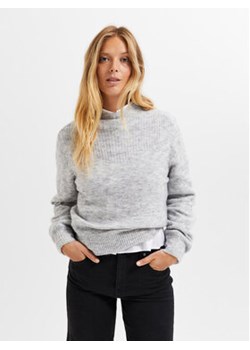Selected Femme Sweter Mally 16087618 Szary Regular Fit ze sklepu MODIVO w kategorii Swetry damskie - zdjęcie 169340783