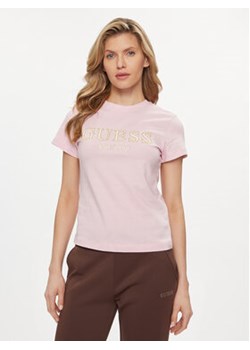 Guess T-Shirt Nyra V4GI01 I3Z14 Różowy Regular Fit ze sklepu MODIVO w kategorii Bluzki damskie - zdjęcie 169341161