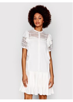 TWINSET Sukienka codzienna 221TP2677 Biały Regular Fit ze sklepu MODIVO w kategorii Sukienki - zdjęcie 169341381