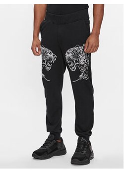 Plein Sport Spodnie dresowe SADC MJT2226 SJO001N Czarny Regular Fit ze sklepu MODIVO w kategorii Spodnie męskie - zdjęcie 169341432