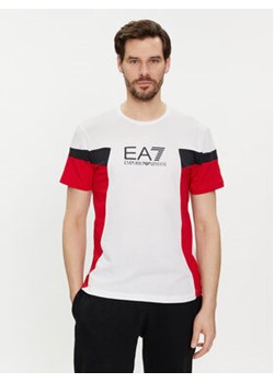EA7 Emporio Armani T-Shirt 3DPT10 PJ02Z 1100 Biały Regular Fit ze sklepu MODIVO w kategorii T-shirty męskie - zdjęcie 169341912