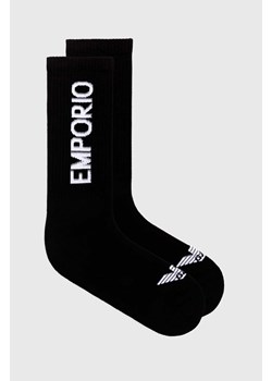 Emporio Armani Underwear skarpetki 2-pack męskie kolor czarny ze sklepu ANSWEAR.com w kategorii Skarpetki męskie - zdjęcie 169355560