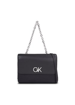 Torebka Calvin Klein Re-Lock Double Gusett Bag_Jcq K60K611877 Czarny ze sklepu eobuwie.pl w kategorii Kopertówki - zdjęcie 169367954