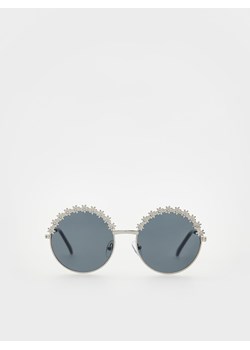 Reserved - Okrągłe okulary przeciwsłoneczne - jasnoszary ze sklepu Reserved w kategorii Okulary przeciwsłoneczne dziecięce - zdjęcie 169389060