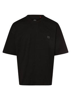 Alpha Industries Koszulka męska Mężczyźni Bawełna czarny jednolity ze sklepu vangraaf w kategorii T-shirty męskie - zdjęcie 169389511