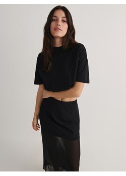 Reserved - Transparentna spódnica maxi - czarny ze sklepu Reserved w kategorii Spódnice - zdjęcie 169391002