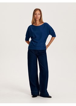 Reserved - Bluzka z wiskozą - niebieski ze sklepu Reserved w kategorii Bluzki damskie - zdjęcie 169393723
