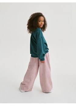 Reserved - Spodnie wide leg Hello Kitty - fioletowy ze sklepu Reserved w kategorii Spodnie dziewczęce - zdjęcie 169393744