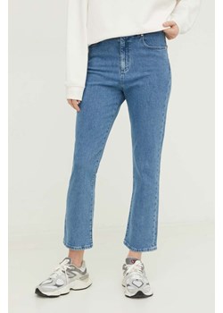 HUGO jeansy damskie kolor niebieski 50488946 ze sklepu ANSWEAR.com w kategorii Jeansy damskie - zdjęcie 169395621