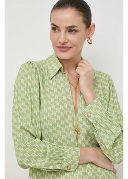 Elisabetta Franchi bluzka damska kolor zielony wzorzysta CAS3041E2 ze sklepu ANSWEAR.com w kategorii Bluzki damskie - zdjęcie 169395873