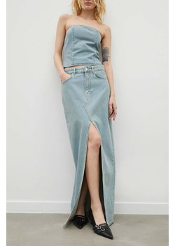 Won Hundred spódnica jeansowa kolor niebieski maxi prosta ze sklepu ANSWEAR.com w kategorii Spódnice - zdjęcie 169396241