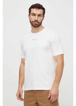 Marc O&apos;Polo t-shirt bawełniany męski kolor beżowy z nadrukiem ze sklepu ANSWEAR.com w kategorii T-shirty męskie - zdjęcie 169396580
