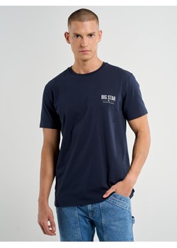 Koszulka męska z krótkim rękawem z logo BIG STAR granatowa Brunomi 403 ze sklepu Big Star w kategorii T-shirty męskie - zdjęcie 169399841