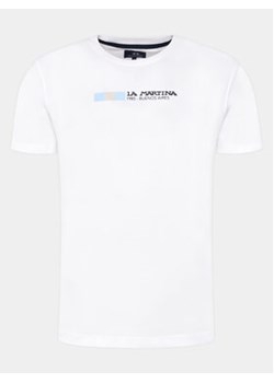 La Martina T-Shirt YMR314 JS206 Biały Regular Fit ze sklepu MODIVO w kategorii T-shirty męskie - zdjęcie 169405292