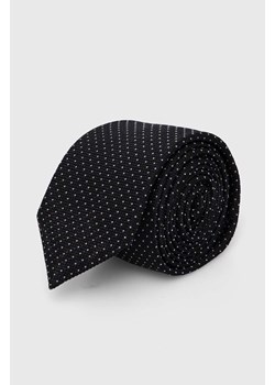 HUGO krawat jedwabny kolor czarny ze sklepu ANSWEAR.com w kategorii Krawaty - zdjęcie 169406924