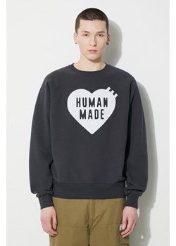 Human Made bluza Sweatshirt męska kolor szary z kapturem z nadrukiem HM26CS041 ze sklepu PRM w kategorii Bluzy męskie - zdjęcie 169412371