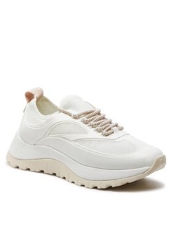 Calvin Klein Sneakersy Runner Lace Up Caging HW0HW01900 Biały ze sklepu MODIVO w kategorii Buty sportowe damskie - zdjęcie 169416611