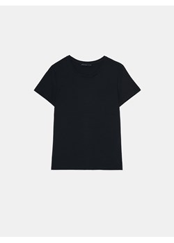 Mohito - Czarna koszulka z bawełny - czarny ze sklepu Mohito w kategorii Bluzki damskie - zdjęcie 169418381