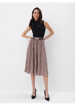 Mohito - Wzorzysta plisowana spódnica midi - beżowy ze sklepu Mohito w kategorii Spódnice - zdjęcie 169418744