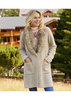Trykotowy sweter z kołnierzem z odpinaną imitacją futerka ze sklepu Atlas For Men w kategorii Bluzy damskie - zdjęcie 169418884