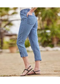 Tregginsy 7/8 z jeansu ze stretchem i haftami ze sklepu Atlas For Men w kategorii Jeansy damskie - zdjęcie 169419071